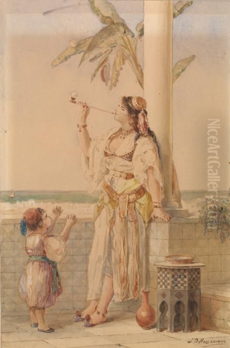 Divertissement Sur Laterrasse Oil Painting by Jan Baptist Huysmans