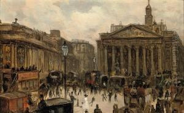 The Royal Exchange Oil Painting by George Hyde Pownall