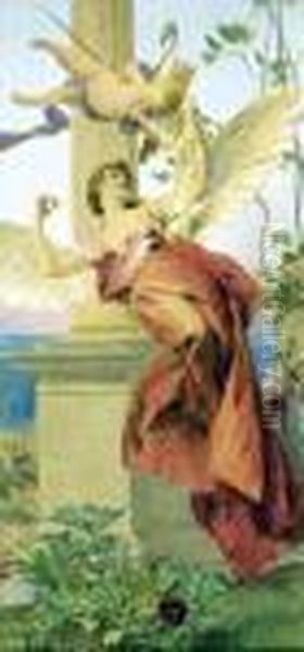 Untitled Oil Painting by Vojtech (Adalbert) Hynais