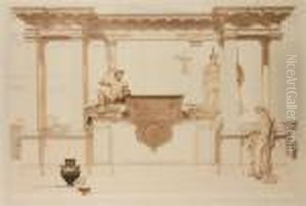 Vojtech - Diplom V Uznani Zasluhmcmxix Oil Painting by Vojtech (Adalbert) Hynais