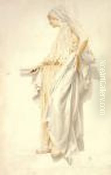 Penelope Oil Painting by Vojtech (Adalbert) Hynais