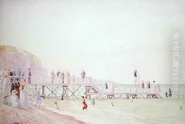 The Beach, 1913 Oil Painting by Gerard Chowne