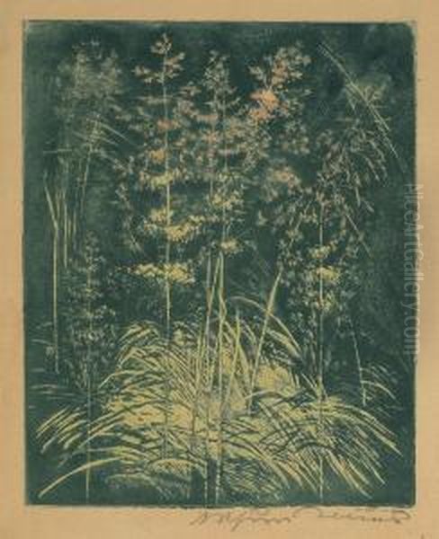 Bluhendes Gras Oil Painting by Arthur Illies