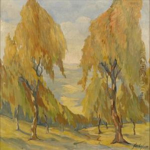 Tallandschaft. Oil Painting by Joseph A. Imhof