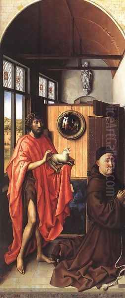 Left Wing Oil Painting by Robert Campin