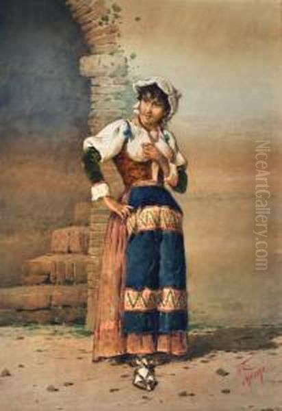 Figura Femminile Oil Painting by Filippo Indoni