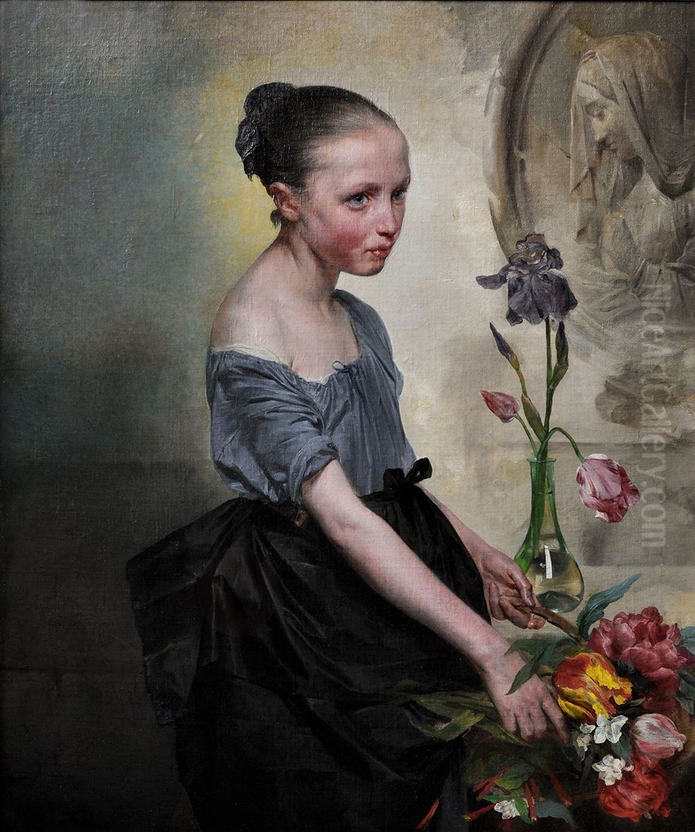 Ritratto Oil Painting by Domenico Induno