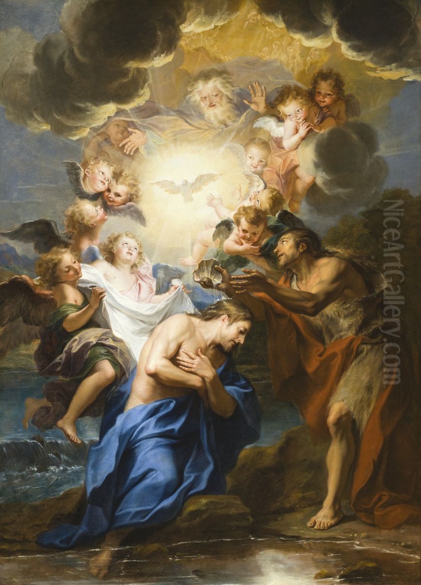 The Baptism of Christ Oil Painting by Antoine Coypel