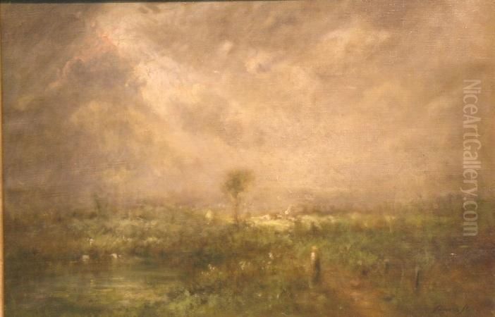 The Shaft Of Light Oil Painting by George Inness Jnr.