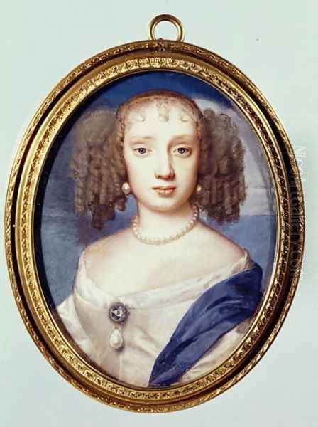 Duchess of Orleans, c.1665 Oil Painting by Samuel Cooper