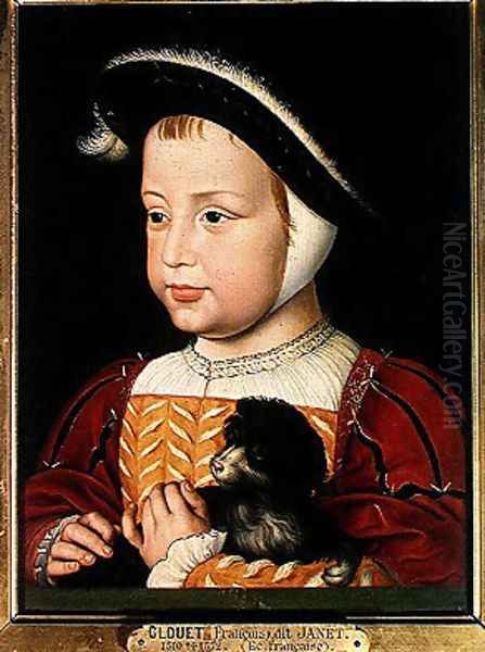 Henri II (1519-59) as a child, c.1523 Oil Painting by Jean Clouet