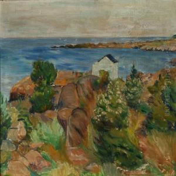 The Coast At Bornholm Oil Painting by Kraesten Iversen