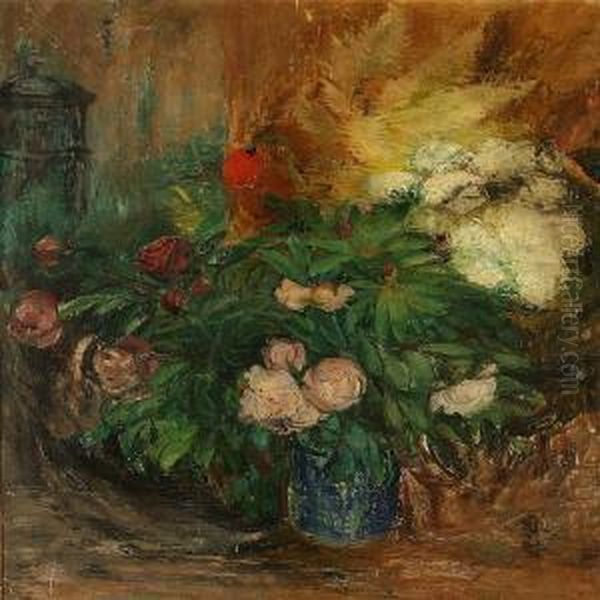 Still Life With Flowers Oil Painting by Kraesten Iversen