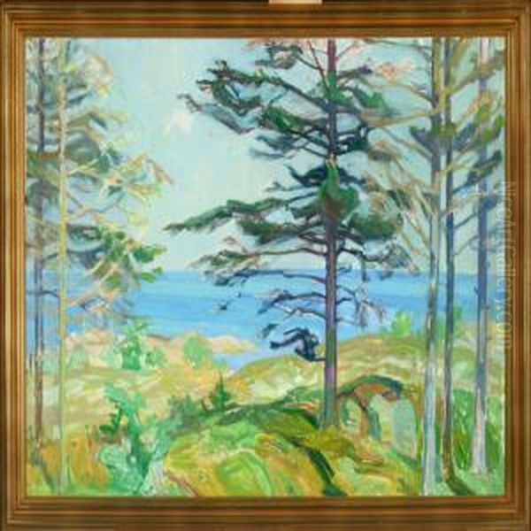 Coastal Scenery Oil Painting by Kraesten Iversen