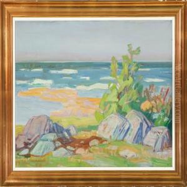 Paalandsvind Ved Kysten, Svaneke Oil Painting by Kraesten Iversen