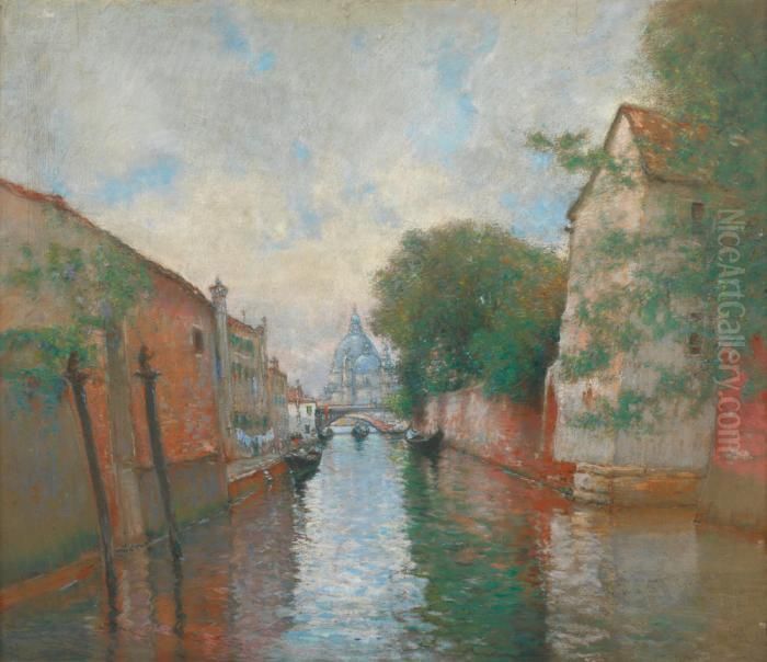 Canal Sante Croce Venise Oil Painting by Marie Joseph Leon Clavel Iwill