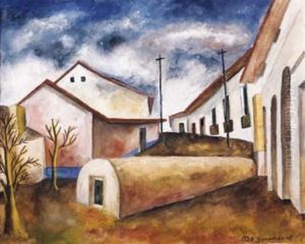 Paisaje De Patzcuaro Oil Painting by Maria Izquierdo