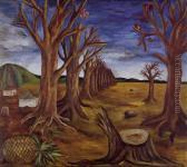 Paisaje Con Pina Oil Painting by Maria Izquierdo