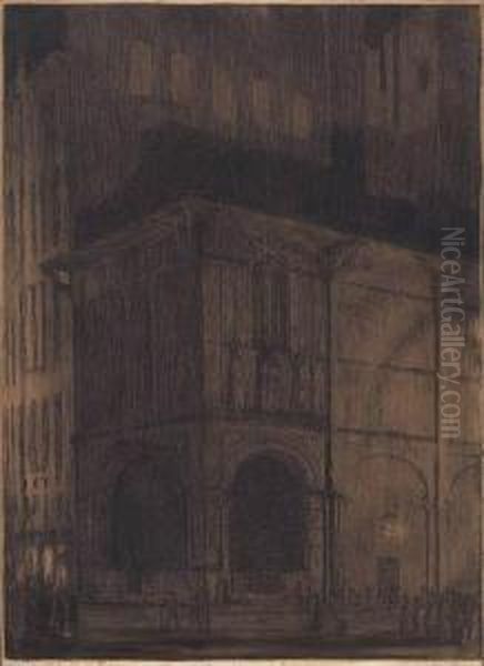 Templum Vestae Oil Painting by Feliks Jablczynski