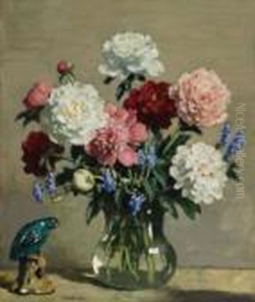 Peonies Oil Painting by Richard Jack