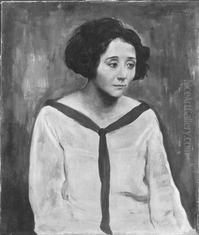 Frauenportrat Oil Painting by Willy Jaeckel