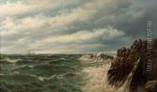 A Rocky
Coast Oil Painting by David James