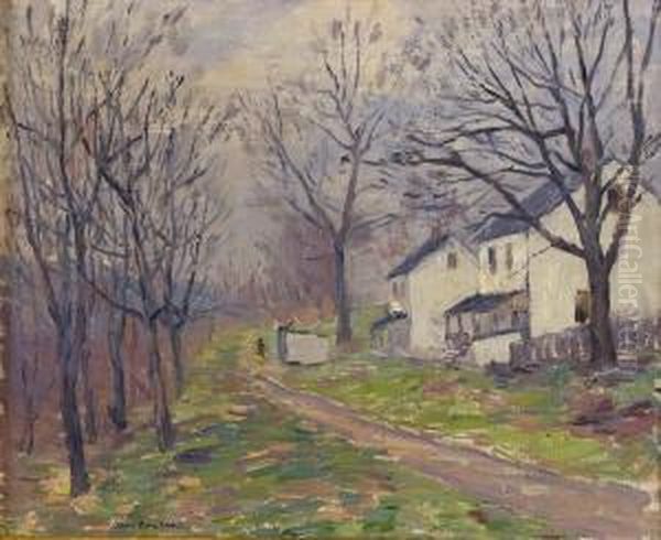 Pennsylvania Street Scene. Oil Painting by John Wells James