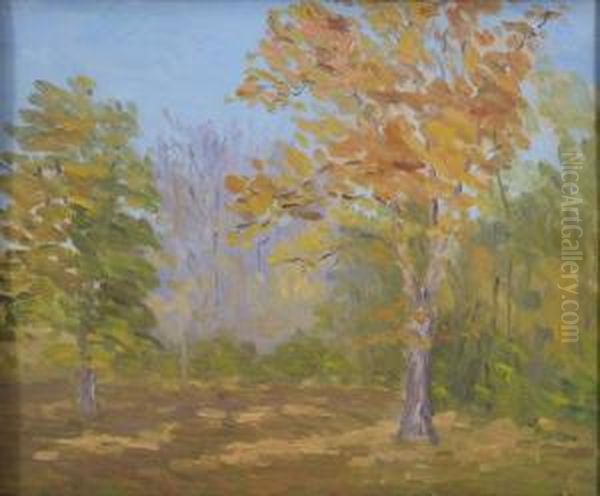 Autumn Landscape. Oil Painting by John Wells James