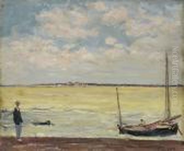 On The Somme, Flood Tide Oil Painting by Alexander Jamieson