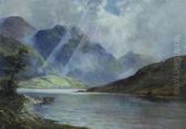 Nr Dunkeld, Loch Shiel & Loch Fyne Oil Painting by Frances E. Jamieson