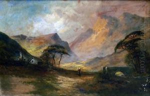 Highland Scenes Oil Painting by Frances E. Jamieson