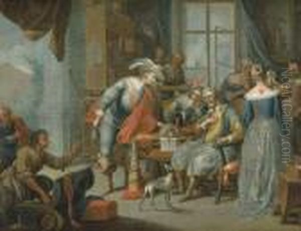 Le Depart Du Fils Prodigue Oil Painting by Frans Christoph Janneck