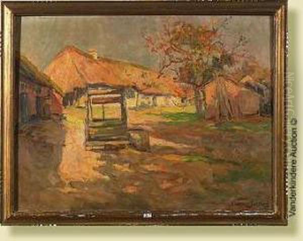 La Vieille Ferme En Campine Oil Painting by Ludovic Janssen