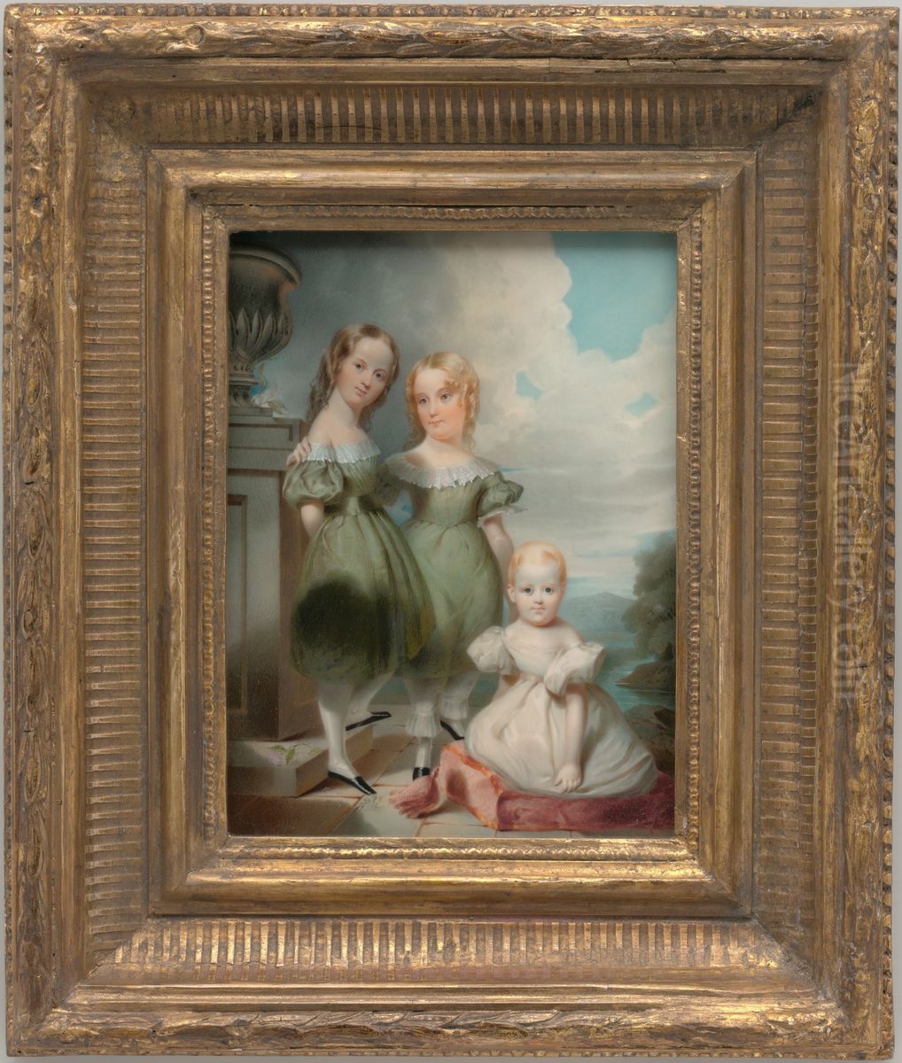 The Children of Homer Ramsdell, Esq. Oil Painting by Thomas Seir Cummings