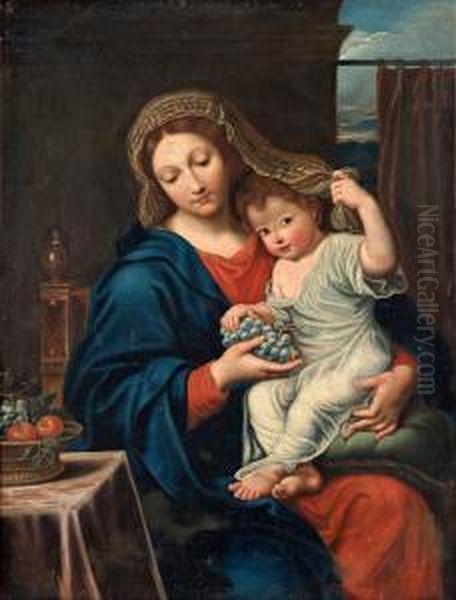 Madonna With The Child Oil Painting by Abraham Janssens
