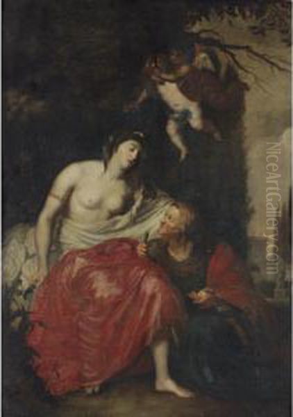 Vertumnus And Pomona Oil Painting by Abraham Janssens