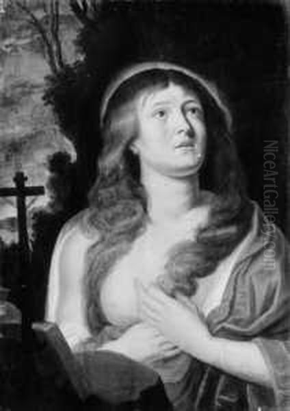 Die Bussende Maria Magdalena. Oil Painting by Abraham Janssens