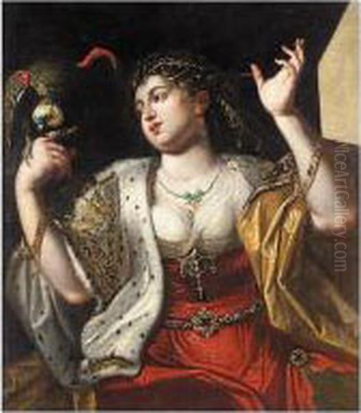 The Sense Of Touch Oil Painting by Abraham Janssens