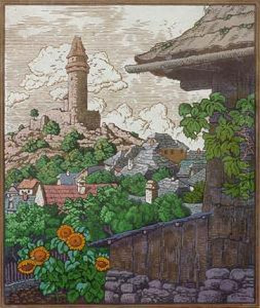 Stramberk Oil Painting by Bohumir Jaronek