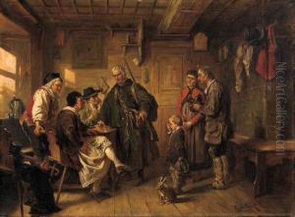 Il Piccolo Bracconiere Oil Painting by Rudolph Jelinek