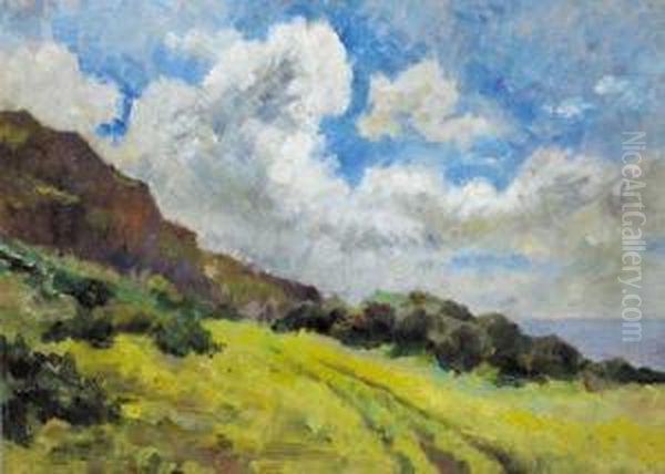 Wicklow Landscape Oil Painting by Mainie Harriet Jellett