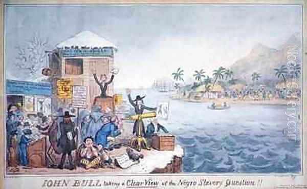 John Bull Taking a Clear View of the Negro Slavery Question Oil Painting by George Cruikshank I