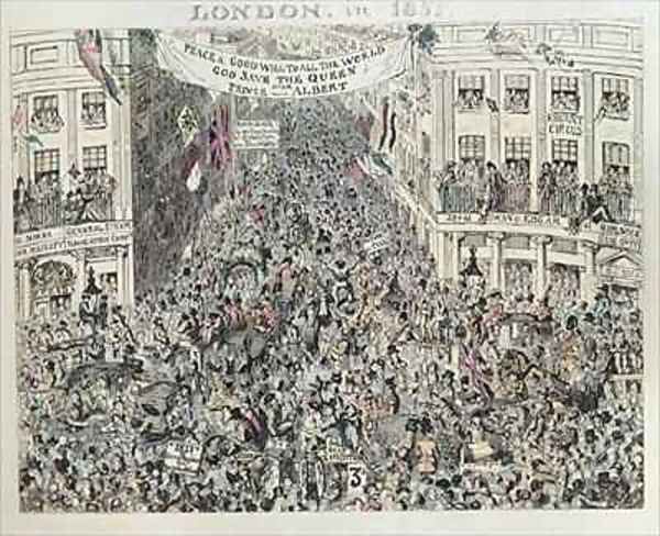 Mayhews Great Exhibiton London Oil Painting by George Cruikshank I
