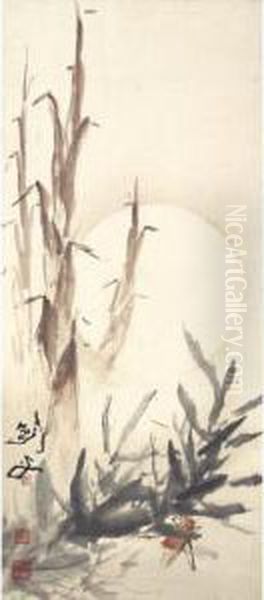 Modern Chinese Paintings From An Asian Private Collection
 

 
 
 

 
 Mantis Under The Moon Oil Painting by Gao Jianfu