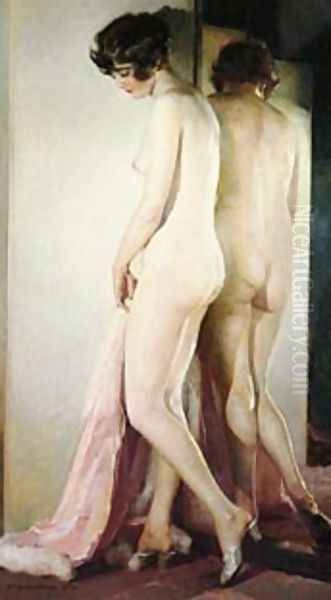 Le Modele Intimide Oil Painting by Watelet Charles Joseph