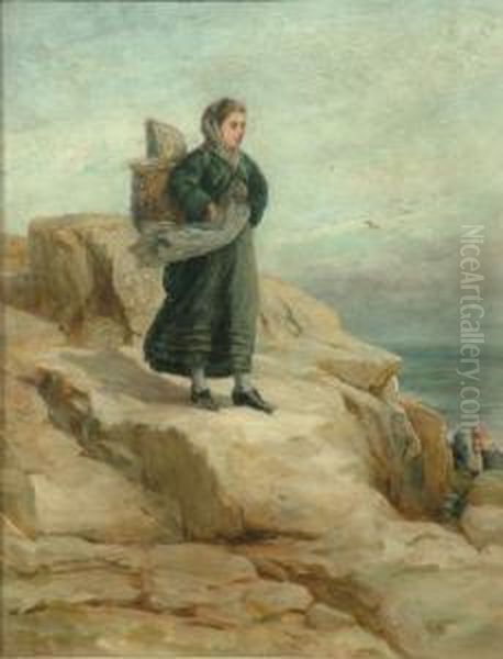 Signed And Dated 1882.
 Provenance: The Artist's Great Grandson. Oil Painting by Robert Jobling