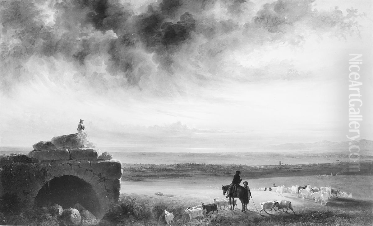 The Roman Campagna Oil Painting by John Gadsby Chapman