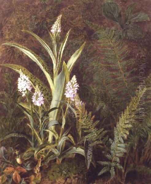 Wild Orchids Oil Painting by Marian Emma Chase