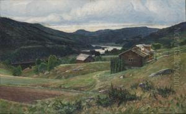 Sillre, 
Medelpad Oil Painting by Carl August Johansson
