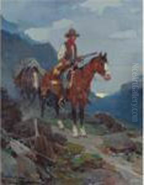 On The Trail Oil Painting by Frank Johnson